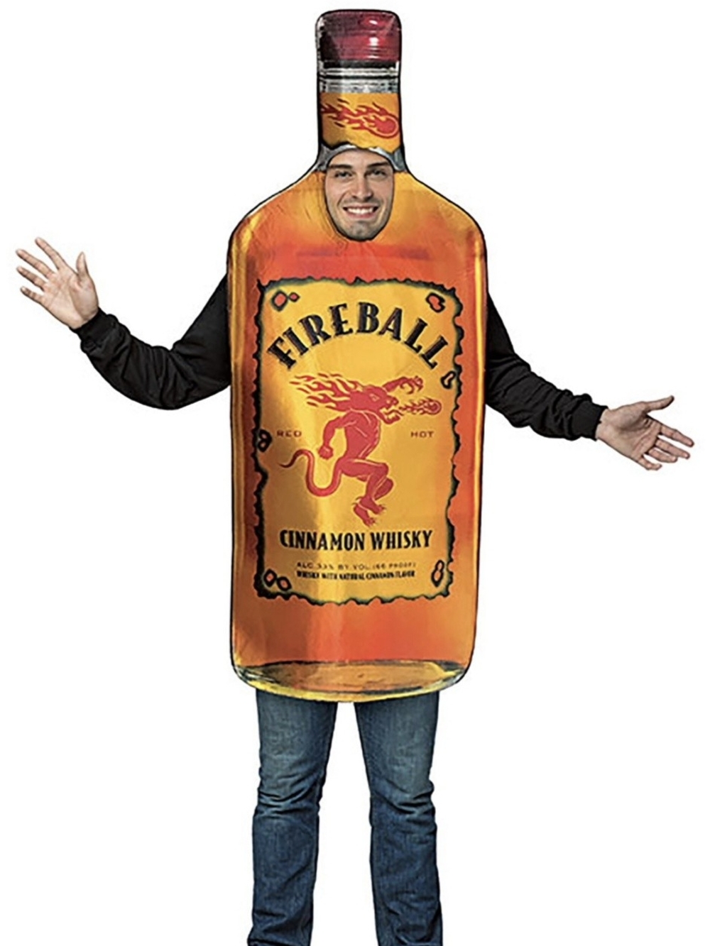 Cinnamon Whisky Bottle Costume - Orange Party Costume